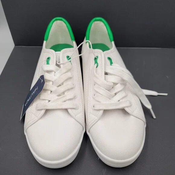 Nautica Shoes Womens Size 9 White Green Lanyard Perf Casual Sneakers Low Top New - Picture 10 of 11
